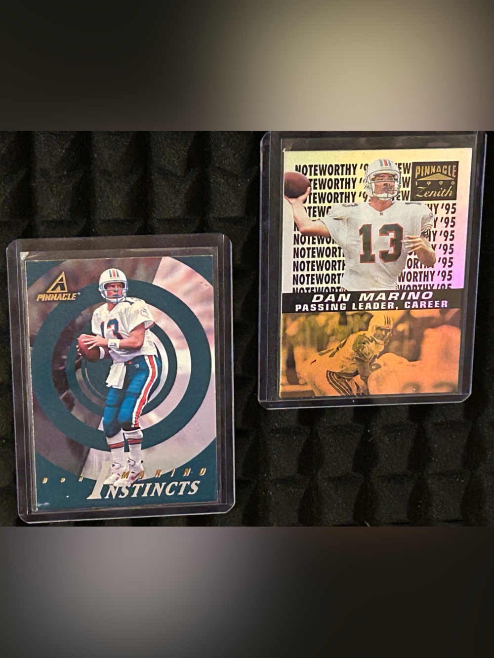 Dan Marino 1996 Zenith-Noteworthy-1997 Pinnacle Instincts-Miami Dolphins
